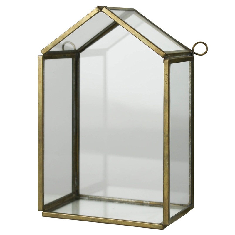 House Shelf - 1 Story, Brass Set Of 2 By HomArt