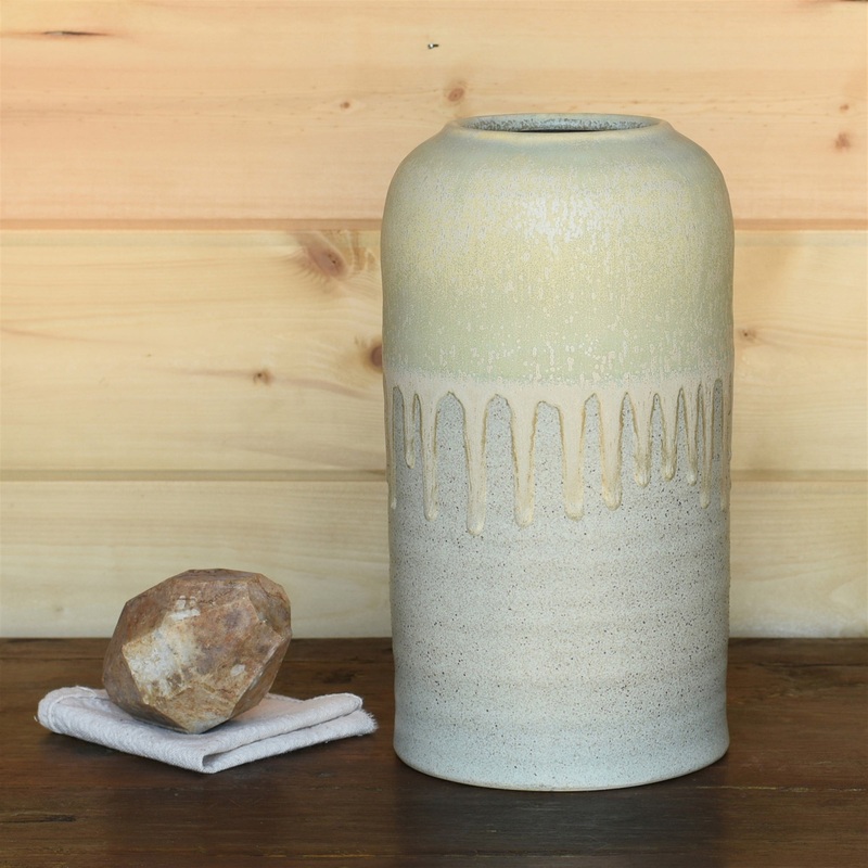 Kina Vase, Ceramic - Green Set Of 2 By HomArt