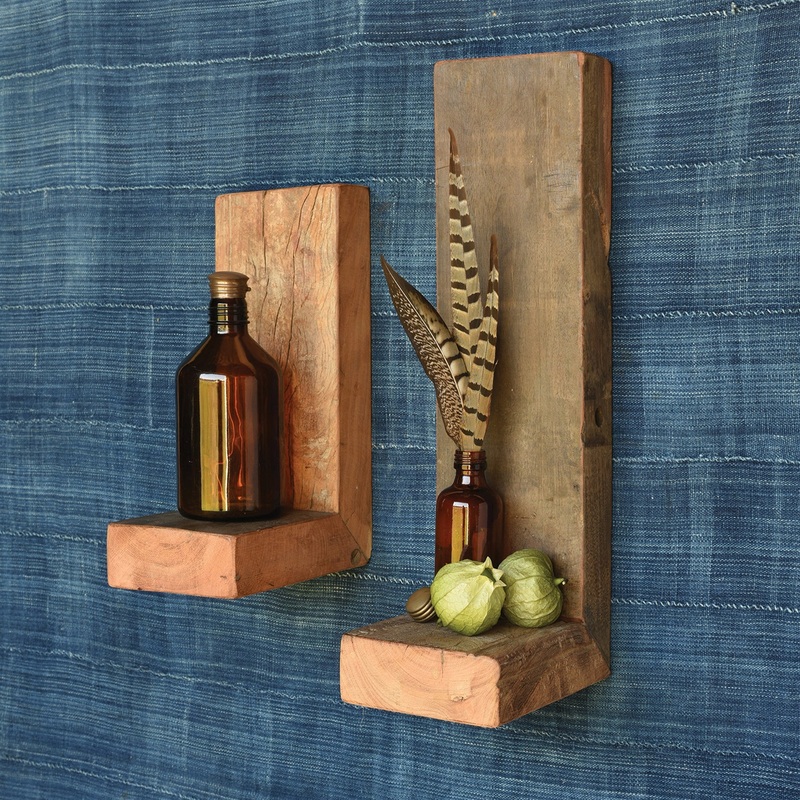 Ladera Shelf, ReclaiMedium Wood - Large Set Of 2 By HomArt