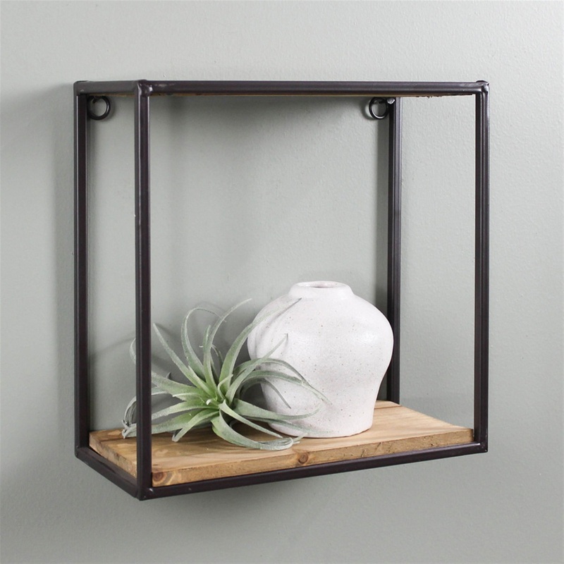 Milo Shelf, Wood & Metal - Sq, Small Set Of 2 By HomArt