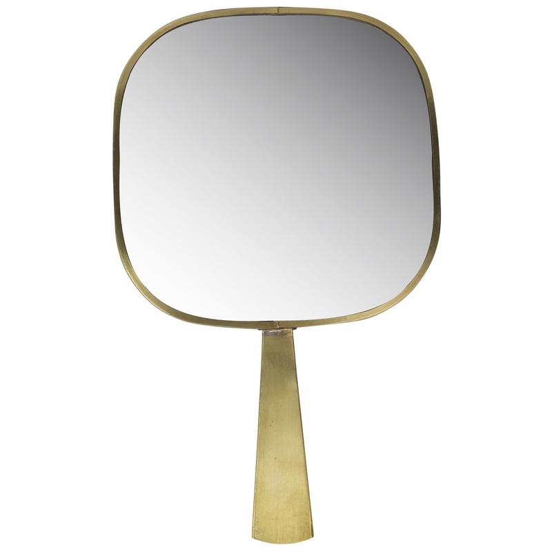 Monroe Hand Mirror, Brass By HomArt
