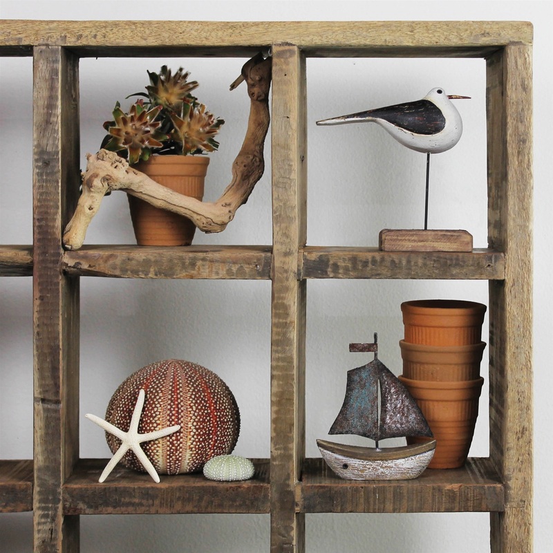 Morro Divided Shelf, Wood - 9 Cubes By HomArt