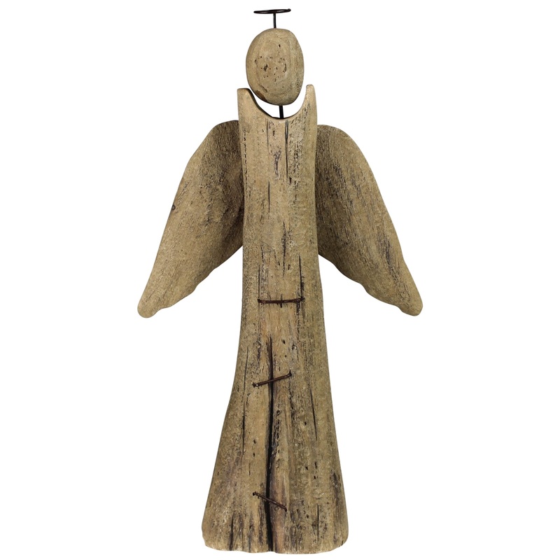 Rustic Angel, Wood - Large Set Of 2 By HomArt