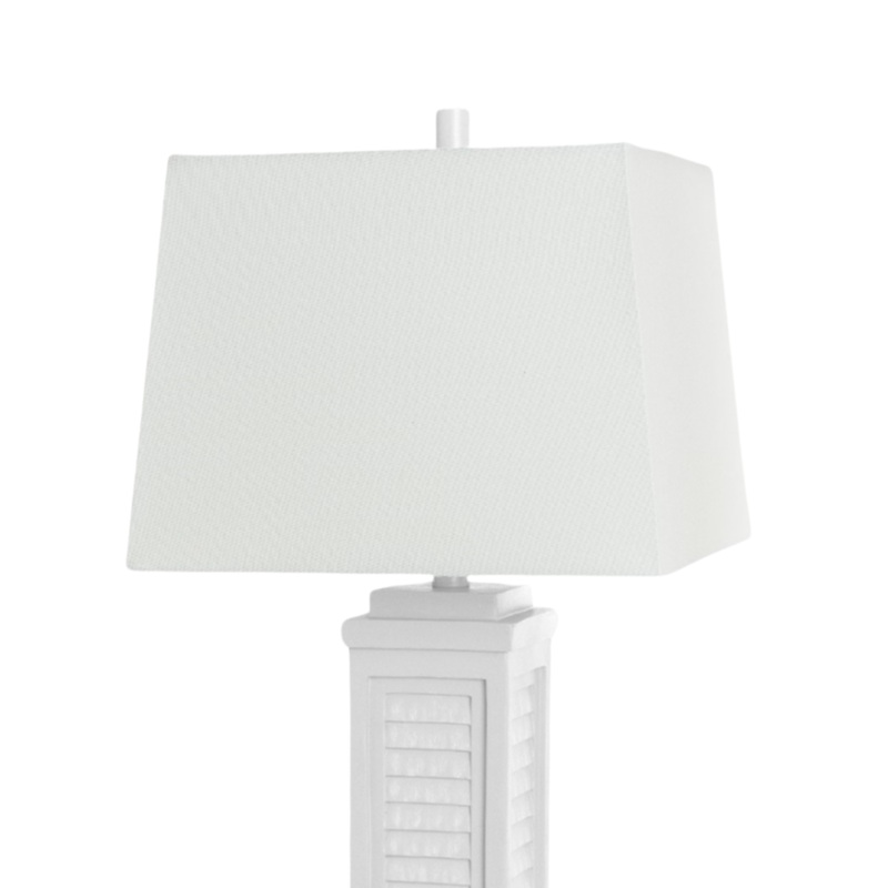 Set of Two White Table Lamp Coastal With White Shade By Homeroots
