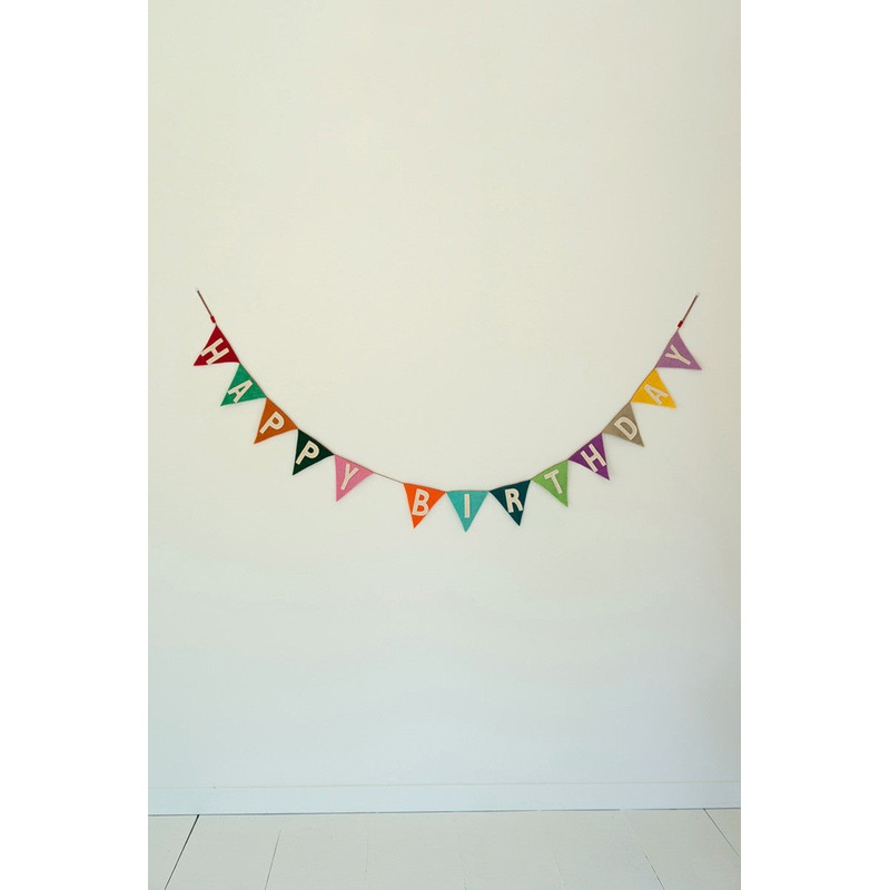 Felt Happy Birthday Garland (Min 2) By Kalalou