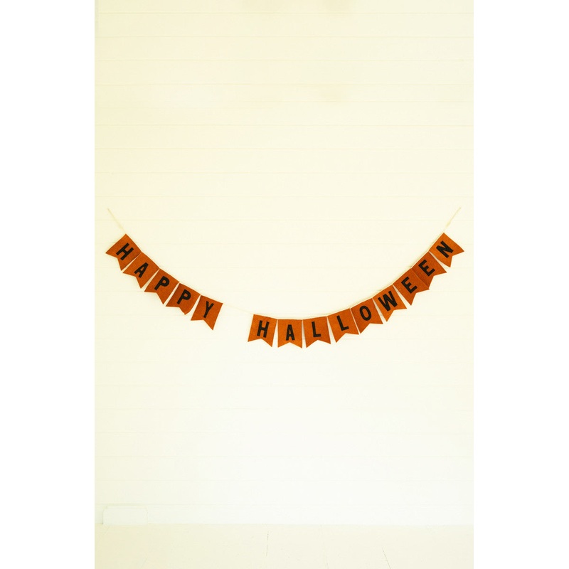 Felt Happy Halloween Garland (Min 4) By Kalalou