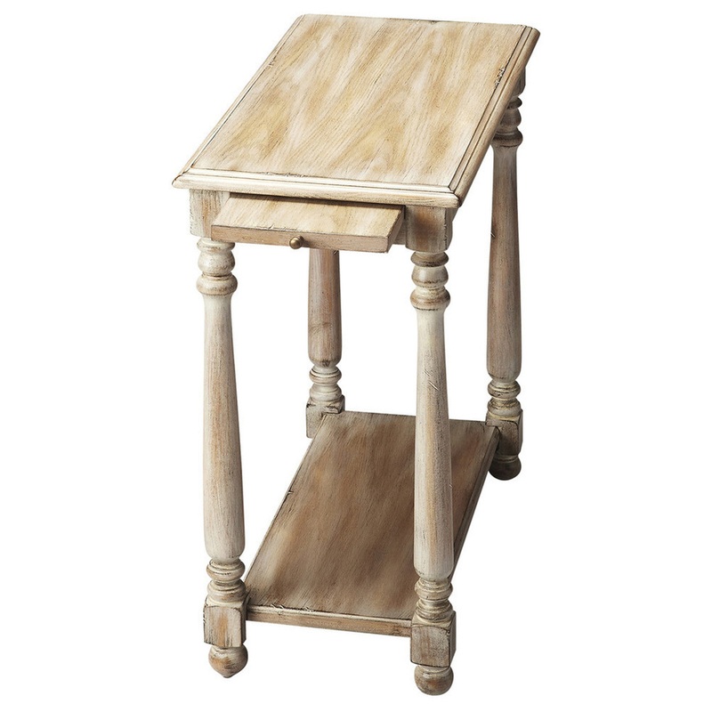 Gray End Table With Shelf By Homeroots