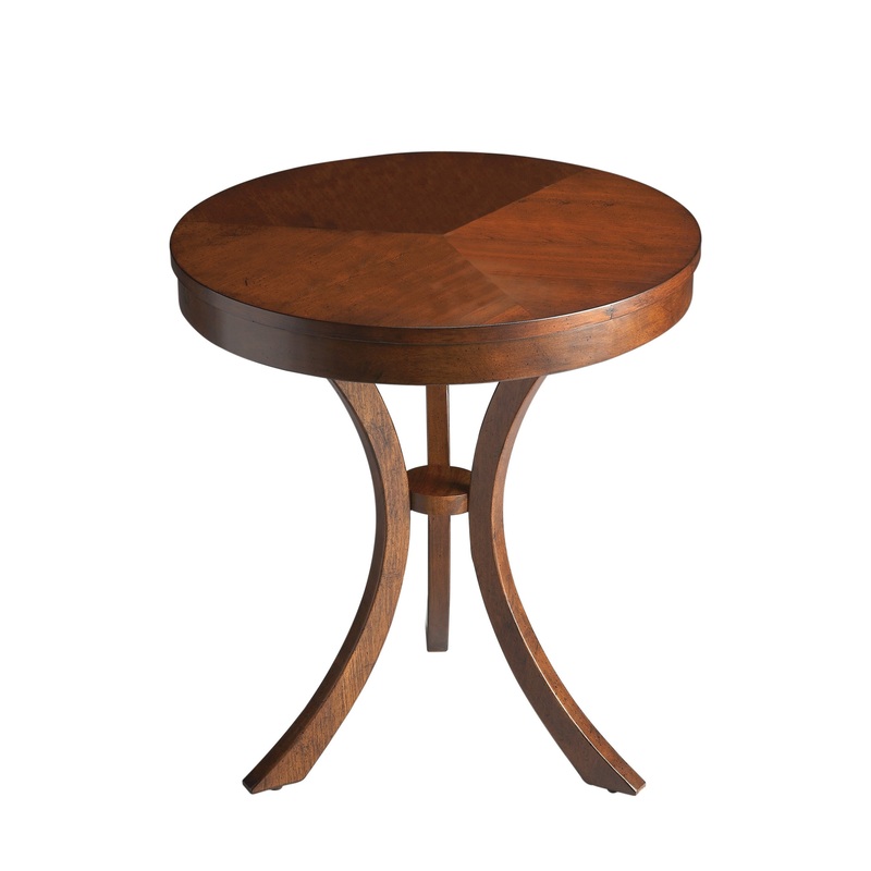 Medium Brown Manufactured Wood Round End Table By Homeroots