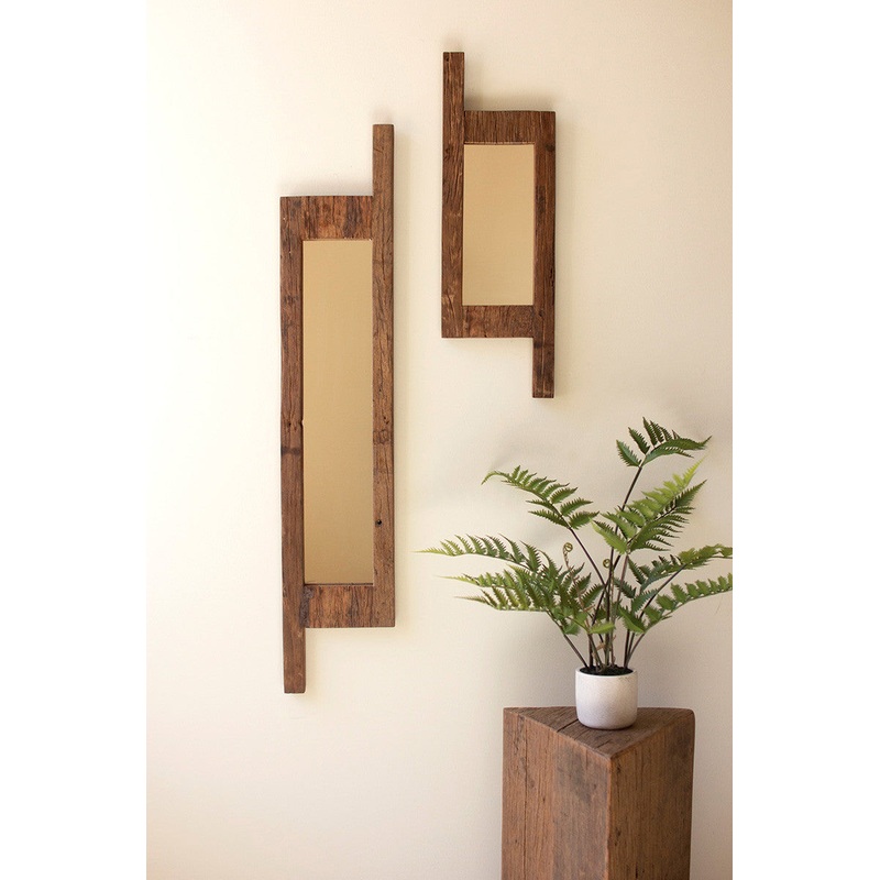 Set Of Two Recycled Wall Mirrors By Kalalou