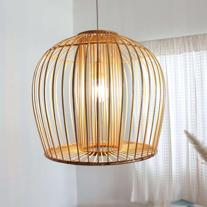 Boonta - Bamboo Pendant Light Shade (10- 15 Inches) By Thaihome