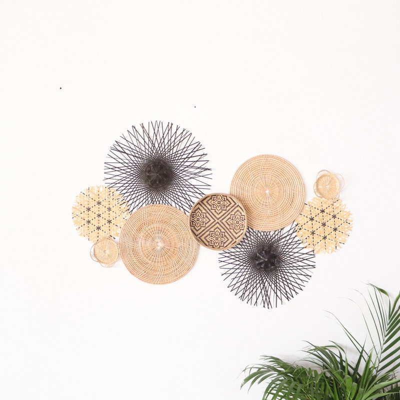 Wall Hanging DeCor Set Of 9 - Da Mi Ka By Thaihome