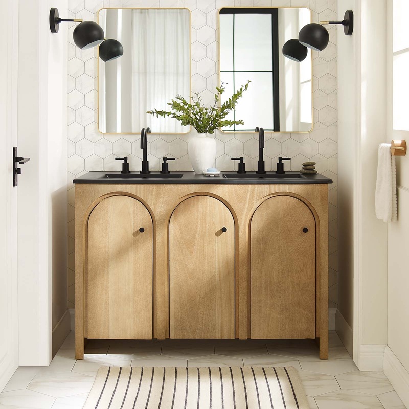 Appia 48" Double Sink Bathroom Vanity By Modway - EEI-6793