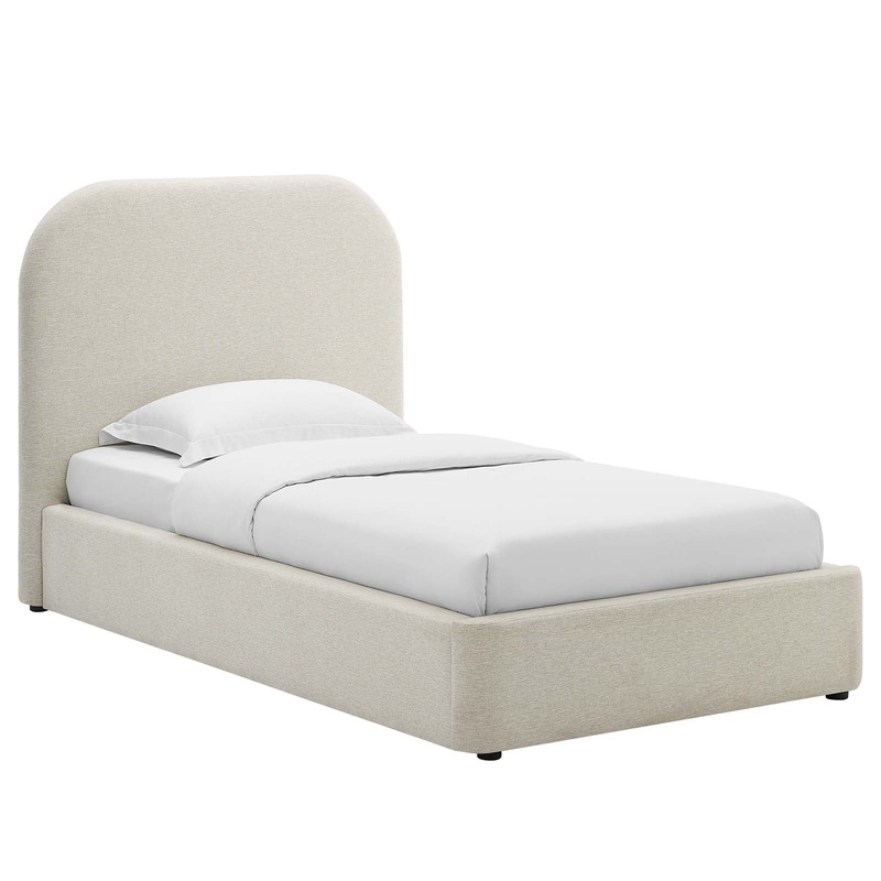 Keynote Upholstered Fabric Curved Twin Platform Bed By Modway - MOD-7136