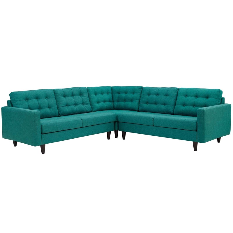 Modway Empress 3 Piece Fabric Sectional Sofa Set - EEI-1417