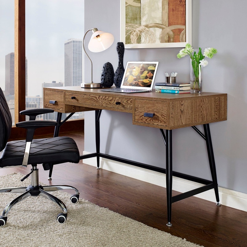 Modway Surplus Office Desk - Walnut - EEI-1328