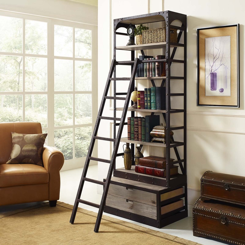 Modway Velocity Wood Bookshelf - Brown - EEI-1211