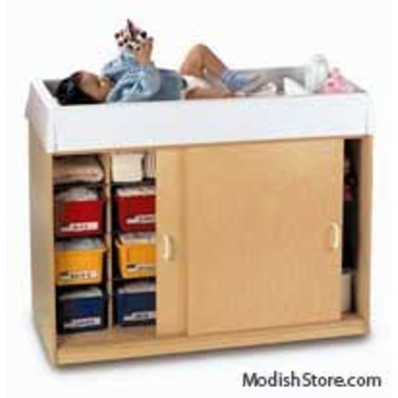 Whitney Brothers Easy-Clean Changing Cabinet With 6-Tray Storage