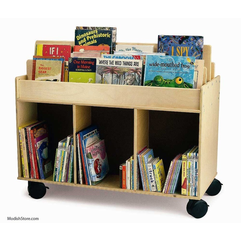 Whitney Brothers Mobile Book Storage Island