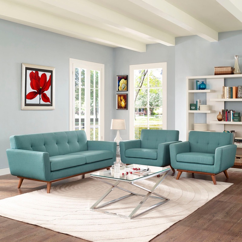 Modway Engage Armchairs and Loveseat - Set of 3 - EEI-1347