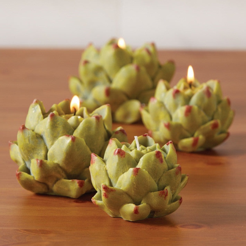 Two's Company Artichoke Candle Set of 12