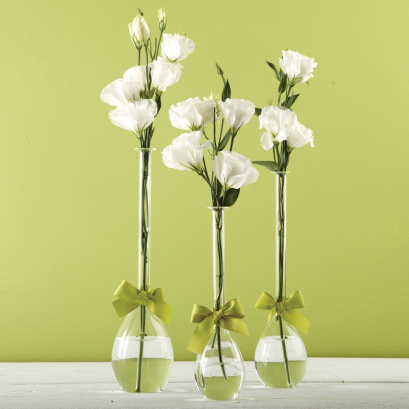 Two's Company Sleek & Chic Set Of 12 Tear Drop Vase