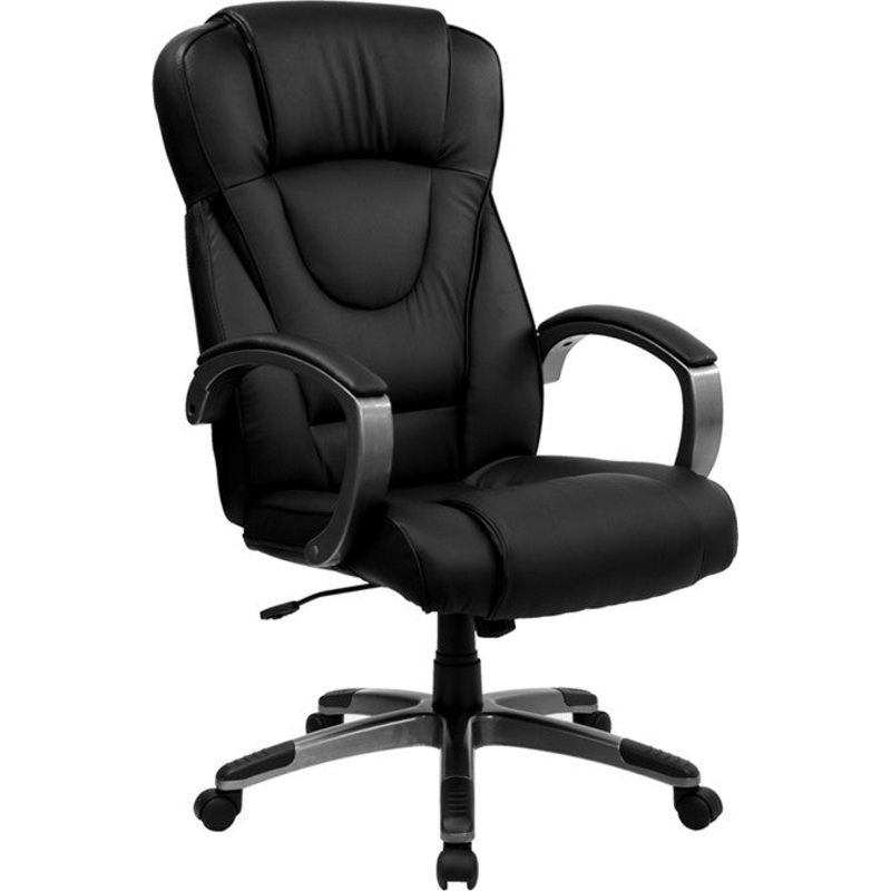 Flash Furniture BT-9069-BK-GG High Back Black Leather Executive Swivel Office Chair