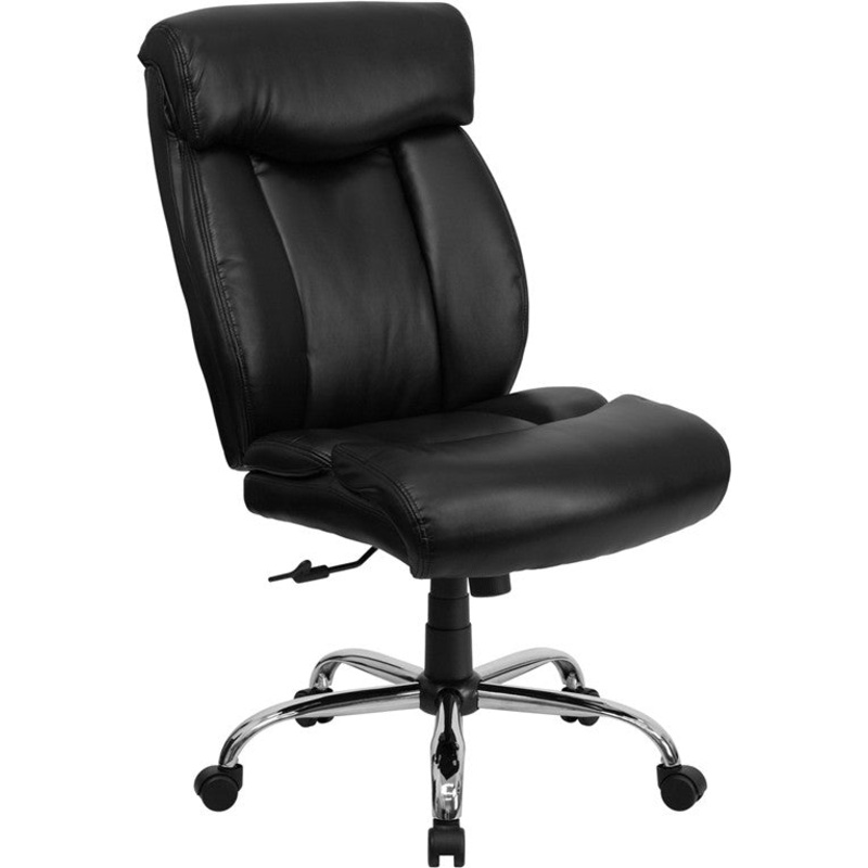 Flash Furniture GO-1235-BK-LEA-GG Hercules Series Black Leather Executive Swivel Office Chair