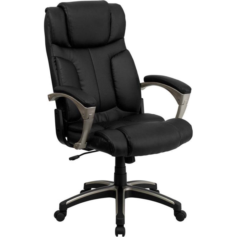 Flash Furniture High Back Folding Black Leather Executive Swivel Office Chair