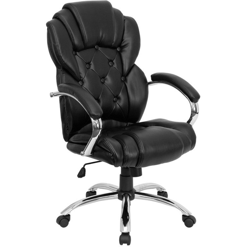 Flash Furniture High Back Transitional Style Black Leather Executive Swivel Office Chair