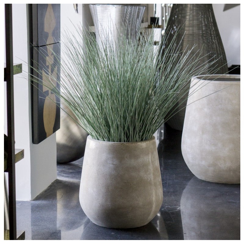 Gold Leaf Design Group Bear Grass In Urbano Bell Fiber Clay Planter
