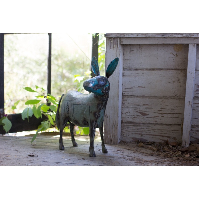 Kalalou Reclaimed Metal Donkey