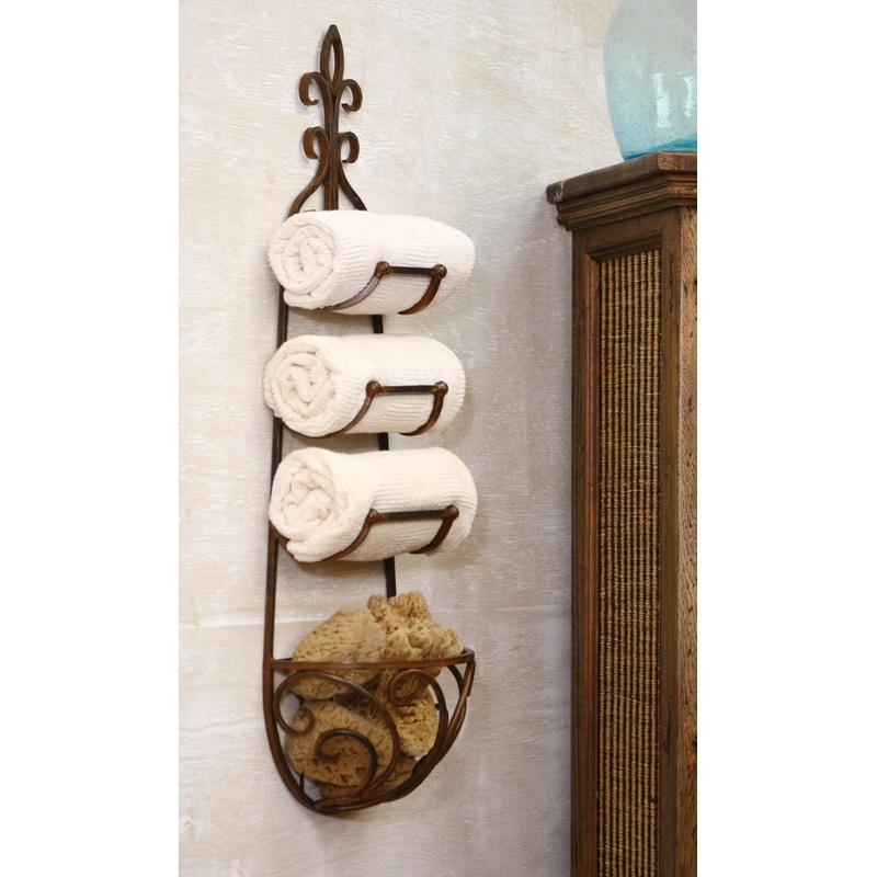 Kalalou Rustic Towel Rack With Bracket