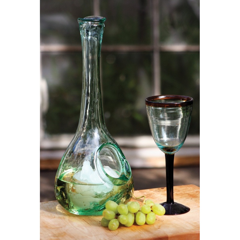 Kalalou White Wine Glass Decanter With Ice Pocket