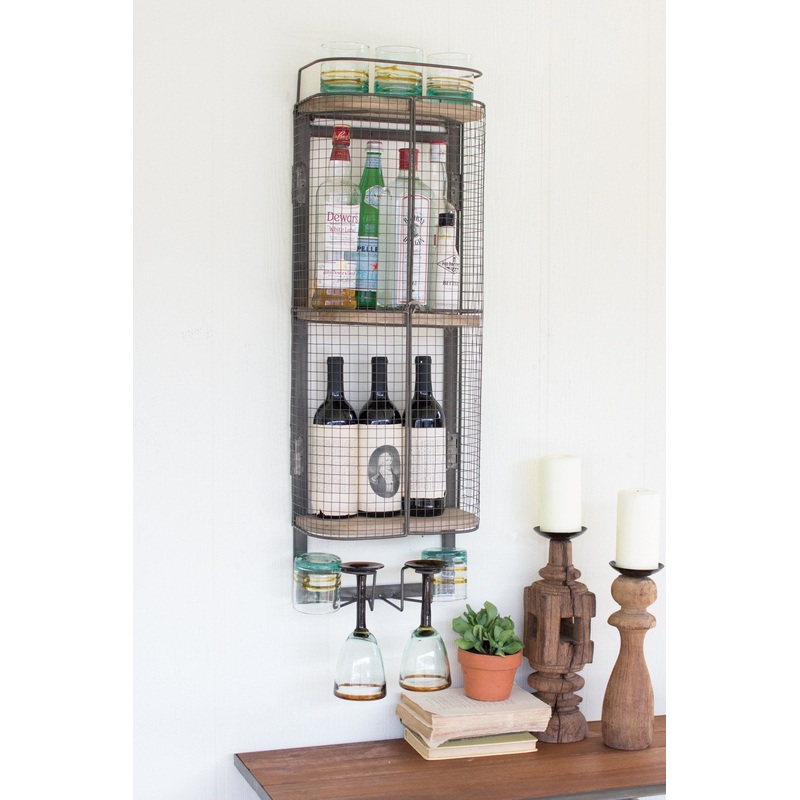 Kalalou Wire Bar Storage Cabinet