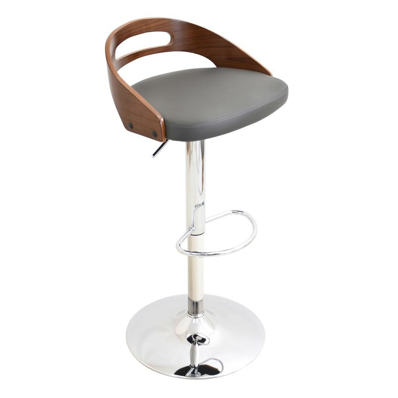 LumiSource Cassis Height Adjustable Barstool with Swivel