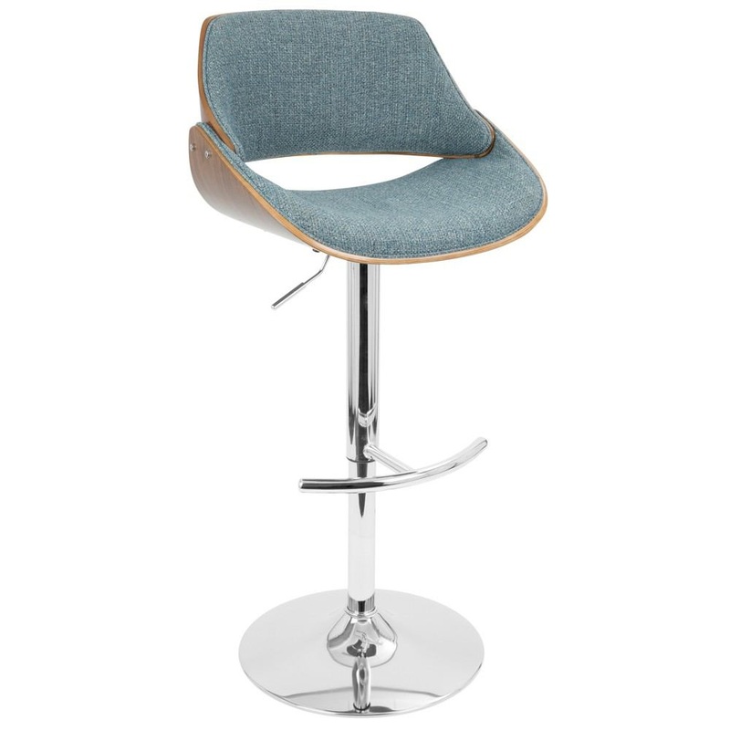 LumiSource Fabrizzi Height Adjustable Barstool with Swivel