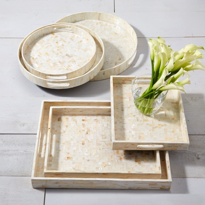 Tozai Home S/3 Mop Trays A/2 Shapes- set of 6 - round