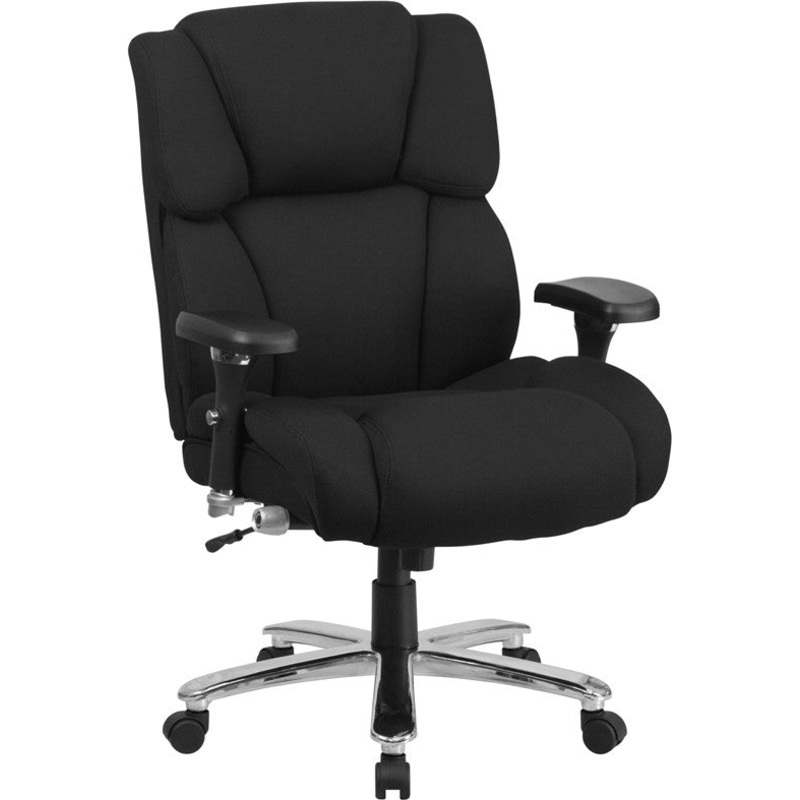 Flash Furniture GO-2149-GG Hercules Series Big & Tall, Black Fabric Executive Swivel Chair with Lumbar Knob
