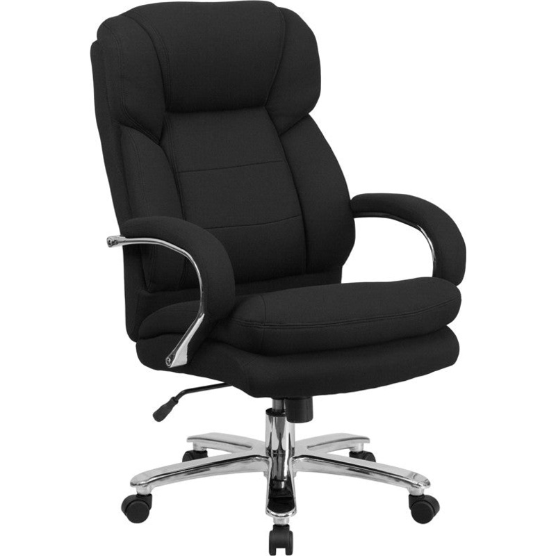 Flash Furniture Hercules Series GO-2078-GG Black Fabric Executive Swivel Chair With Loop Arms
