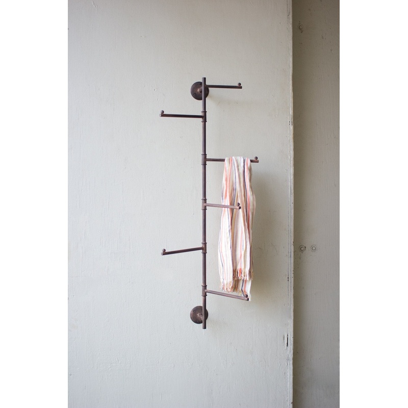 Kalalou Rustic Wall Swivel Coat Rack