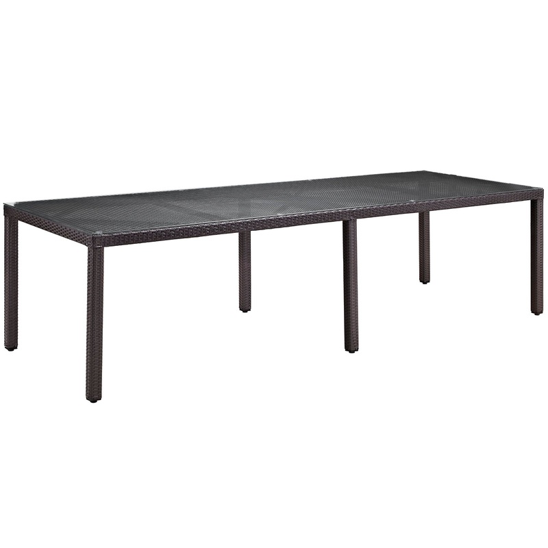 Modway Convene 114" Outdoor Patio Dining Table - Espresso - EEI-1921