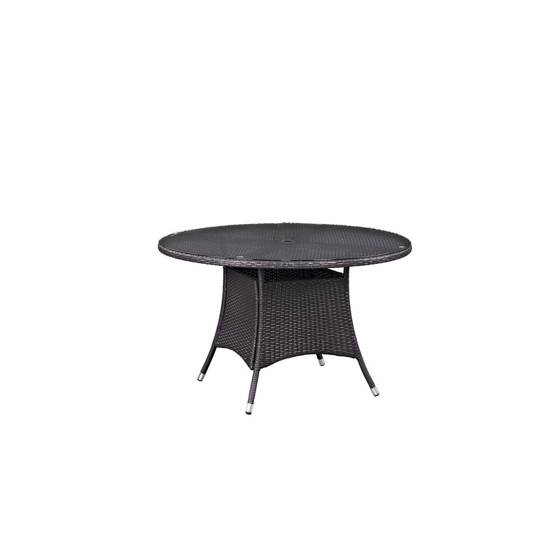 Modway Convene 47" Round Outdoor Patio Dining Table - Espresso - EEI-1916