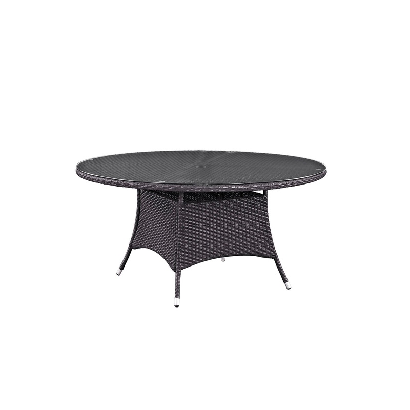 Modway Convene 59" Round Outdoor Patio Dining Table - Espresso - EEI-1918