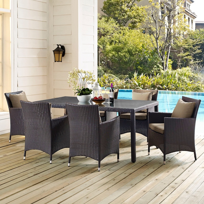 Modway Convene 70" Outdoor Patio Dining Table - Espresso - EEI-1919