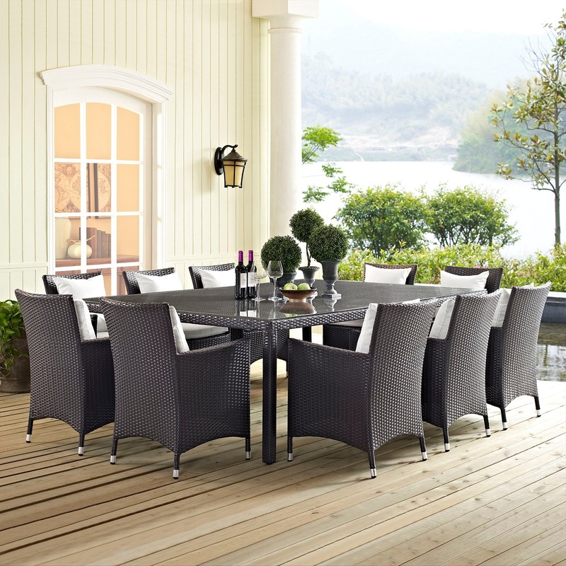 Modway Convene 90" Outdoor Patio Dining Table - Espresso - EEI-1922