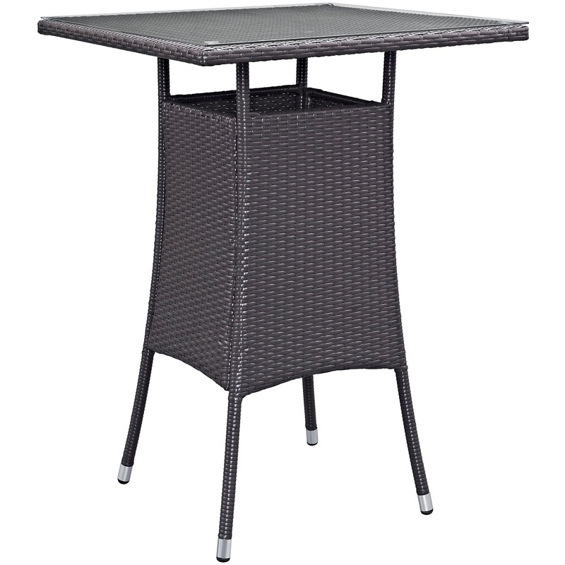 Modway Convene Small Outdoor Patio Bar Table - Espresso - EEI-1955