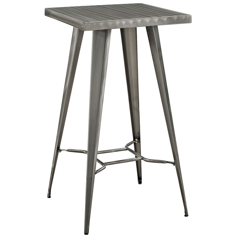 Modway Direct Metal Bar Table - Gunmetal - EEI-2037
