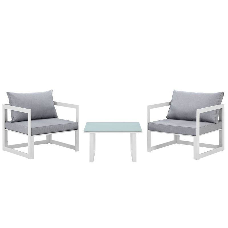 Modway Fortuna 3 Piece Outdoor Patio Sectional Sofa Set - EEI-1722