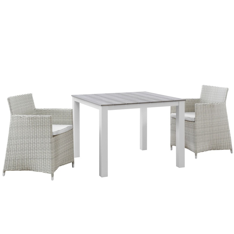 Modway Junction 3 Piece Outdoor Patio Wicker Dining Set - EEI-1742