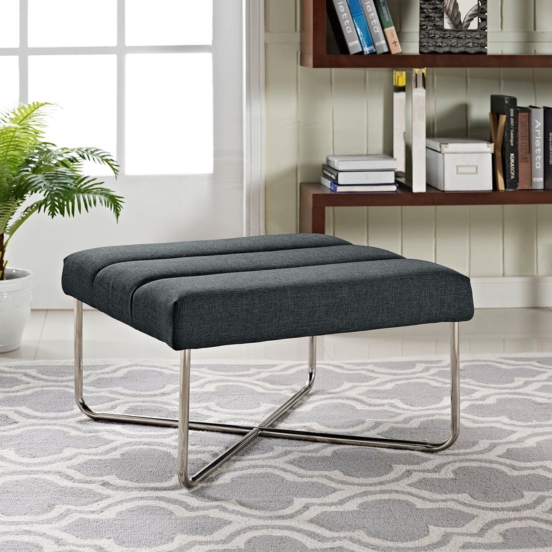 Modway Reach Upholstered Ottoman - Gray - EEI-2083